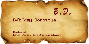 Bóday Dorottya névjegykártya