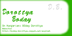 dorottya boday business card