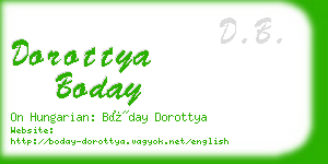 dorottya boday business card